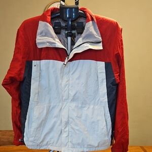 Men's Red and White Jacket